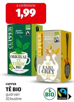 ALDI Cupper Tè Bio offerta