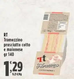 Rossotono Carrefour RT Tramezzino prosciutto cotto e maionese offerta