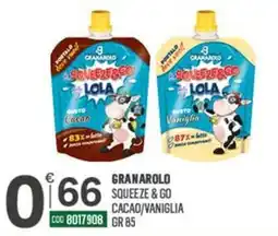 Tutto Risparmio Cash&Carry Granarolo Squeeze & Go Cacao/Vaniglia offerta