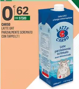 Tutto Risparmio Cash&Carry Latte UHT parzialmente scremato Carso offerta