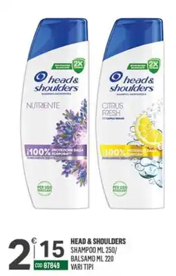 Tutto Risparmio Cash&Carry Head & Shoulders Shampoo/Balsamo offerta