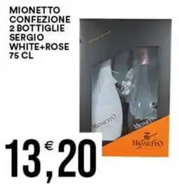 Vantaggio Cash&Carry Mionetto confezione 2 bottiglie Sergio White+Rose offerta