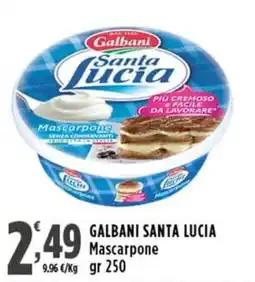 Rossotono Carrefour Galbani Santa Lucia Mascarpone offerta