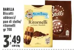 Rossotono Carrefour Mulino Bianco Ritornelli con Cacao e Mandorle offerta