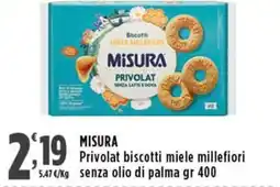 Rossotono Carrefour Misura privolat biscotti miele millefiori senza olio di palma offerta