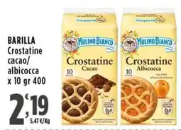 Rossotono Carrefour Barilla Crostatine Cacao offerta