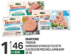 Tutto Risparmio Cash&Carry Teneroni hamburger di prosciutto cotto offerta