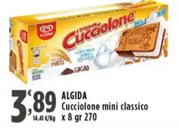 Rossotono Carrefour Algida Cucciolone mini classico offerta