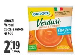 Rossotono Carrefour Orogel verduri zucca e carote offerta