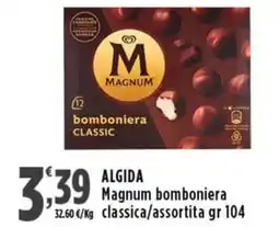 Rossotono Carrefour Algida Magnum bomboniera classica offerta