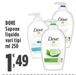 Rossotono Carrefour Dove Sapone liquido offerta