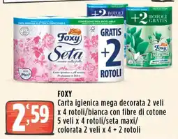 Rossotono Carrefour Foxy carta igienica mega decorata offerta
