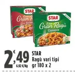 Rossotono Carrefour STAR Ragù vari tipi offerta