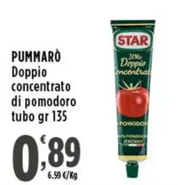 Rossotono Carrefour Star pomodoro doppio concentrato offerta