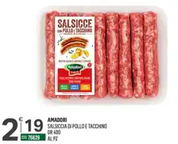 Tutto Risparmio Cash&Carry Amadori Salsiccia di pollo e tacchino offerta