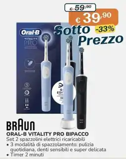 Al Pentolone Braun Oral-B Vitality Pro Bipacco offerta