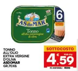Despar Sicilia Tonno all'olio extravergine di oliva Asdomar offerta