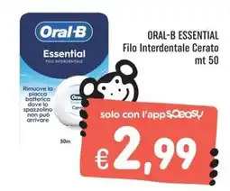 Rossotono Carrefour Oral-B Essential Filo Interdentale Cerato offerta