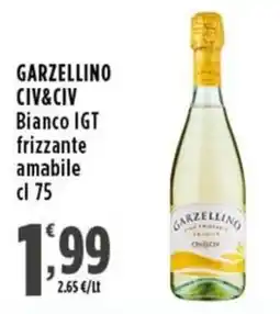 Rossotono Carrefour Garzellino Bianco IGT frizzante amabile offerta