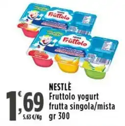 Rossotono Carrefour Nestlé Fruttolo yogurt offerta