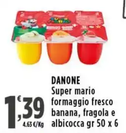 Rossotono Carrefour Danone Super mario formaggio fresco offerta