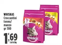 Rossotono Carrefour Whiskas Croccantini tonno/manzo offerta
