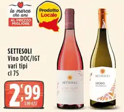 Rossotono Carrefour Settesoli Vino DOC/IGT offerta