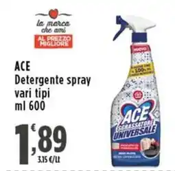 Rossotono Carrefour ACE Detergente spray offerta