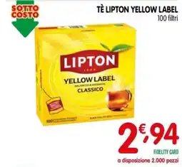 D'Ambros Tè Lipton Yellow Label Classico offerta