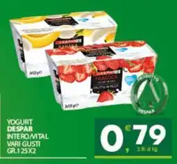 Despar Sicilia Yogurt Despar intero/vital offerta