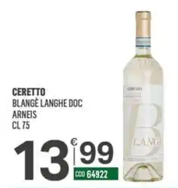 Tutto Risparmio Cash&Carry Ceretto Blangè Langhe Doc Arneis offerta