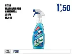 Adhoc Vetril multisuperficie ammoniaca offerta