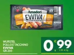 Despar Sicilia Amadori Wurstel Pollo e Tacchino Evviva offerta