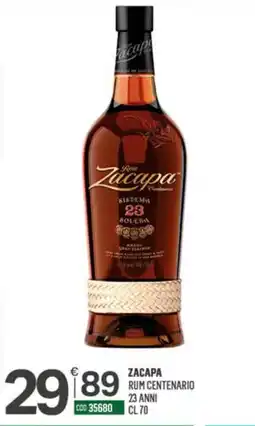 Tutto Risparmio Cash&Carry Zacapa rum centenario offerta