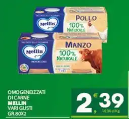 Despar Sicilia Omoogeneizzati di carne Mellin offerta