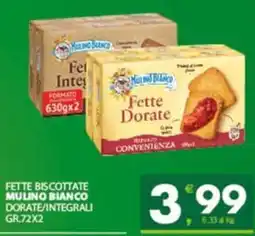 Despar Sicilia Fette biscottate Mulino Bianco Dorate/Integrali offerta