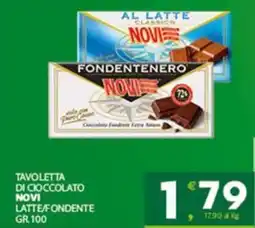 Despar Sicilia Tavoletta di cioccolato Novi latte/fondente offerta