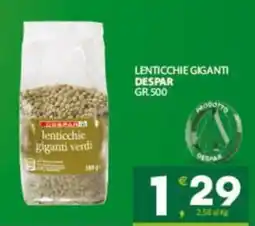 Despar Sicilia Lenticchie giganti verdi Despar offerta