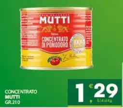 Despar Sicilia Concentrato Mutti offerta