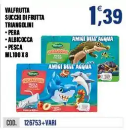 Adhoc Valfrutta succhi di frutta triangolini offerta