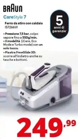 Comet Braun Ferro da stiro con caldaia IS7266VI offerta