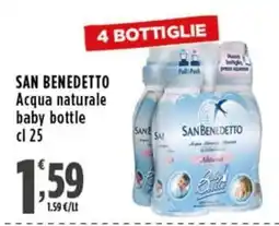 Rossotono Carrefour Acqua naturale baby bottle San Benedetto offerta