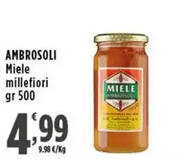 Rossotono Carrefour Miele millefiori Ambrosoli offerta