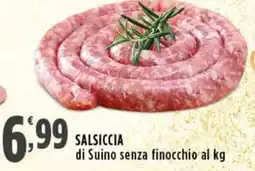 Rossotono Carrefour Salsiccia di Suino senza finocchio offerta