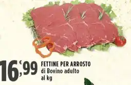 Rossotono Carrefour Fettine per arrosto di Bovino adulto offerta