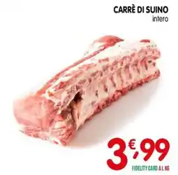 D'Ambros Carrè di suino intero offerta