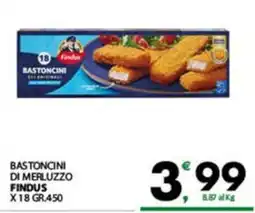 Despar Sicilia Bastoncini di merluzzo Findus offerta