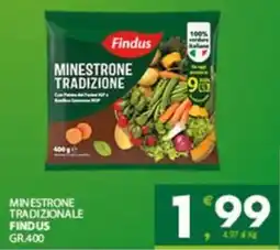 Despar Sicilia Minestrone tradizionale Findus offerta