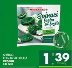 Despar Sicilia Spinaci foglia su foglia Despar offerta