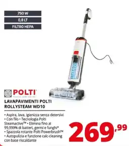 Comet Lavapavimenti Polti Rollysteam WD10 offerta